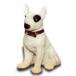 Tier - Skulptur Sitzender Pitt bull