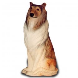 Tier - Skulptur Sitzender Collie