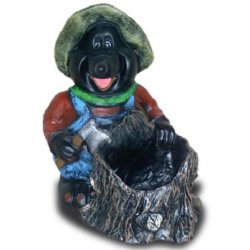 Dekorations - Figur Holzfäller - Maulwurf