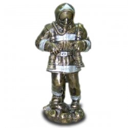 Skulptur Feuerwehrmann mit Atemgerät