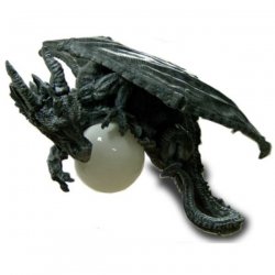 Deko - Figur Fliegender Drache mit Lampe