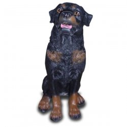 Dekorations - Figur Sitzender Rottweiler