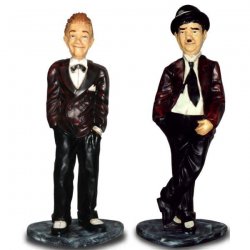 Dekorations - Figur Grinsender Dick und grinsender Doof