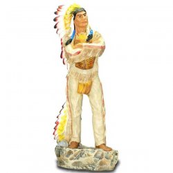 Statue Indianerhäuptling mit prächtigem Schmuck