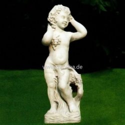 Weiße Gartenfigur Putto NImis