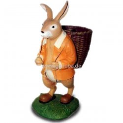 Deko - Figur Osterhase mit Tragekorb