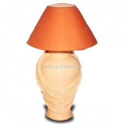 Deko - Figur Lampe mit Tuch und Lampenschirm