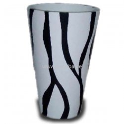 Deko - Figur Vase im Zebra - Look