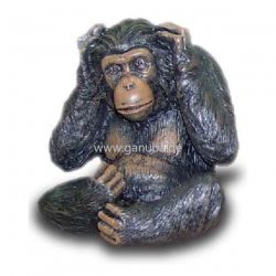 Dekorations - Figur Affe will nichts hören