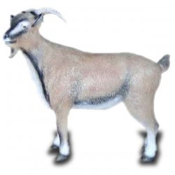 Dekorations - Figur Ziege mit Streifen