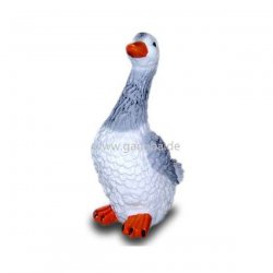 Vogel - Figur Symphatische, grau - weiße Gans