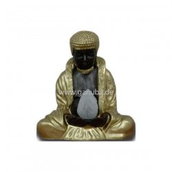 Dekorations - Figur Buddha betrachtet Kristall