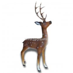 Tier - Skulptur Stolzes Bambi mit Geweih