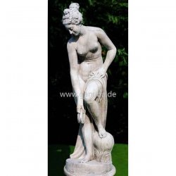 Weiße Garten-Figur Steinfigur - Badende Allegren gross