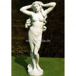 Weiße Dekofigur für den Garten Steinguss-Statue - Venere