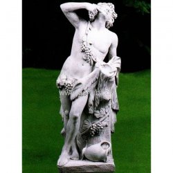 Weiße Garten-Figur Steinguss-Statue - Bachus
