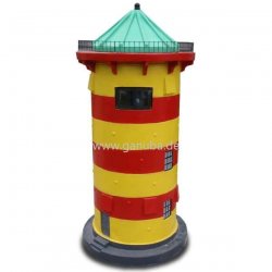 Deko - Figur Leuchtturm mit Spitzdach