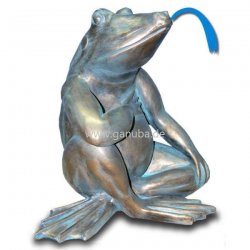 Garten - Deko Frosch spukt Wasser