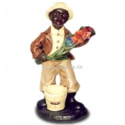 Deko - Figur Kavalier mit Blumen und Eimer
