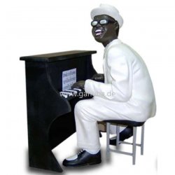 Dekorations - Figur Piano - Spieler mit Brille