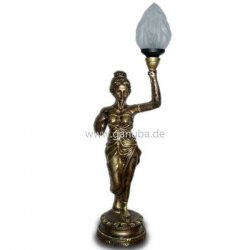 Deko - Figur Römische Tänzerin mit Fackel - Lampe