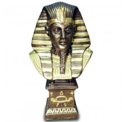 Skulptur Büste eines Pharaos auf einem Sockel