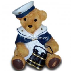 Tier - Figur Matrosen - Teddy - Bär mit Fernglas