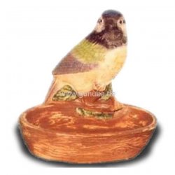 Dekorations - Figur Vogeltränke mit lieben Vogel