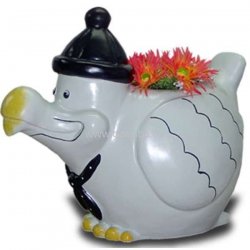 Vogel - Skulptur Möwe als Blumentopf