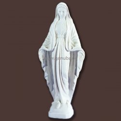 Heiligenstatue Madonna im Gewand als Gartenfigur und zur Dekoration