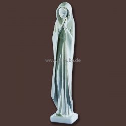 Heiligenstatue Madonna mit gefalteten Händen mittel als Gartenfigur oder Grabschmuck