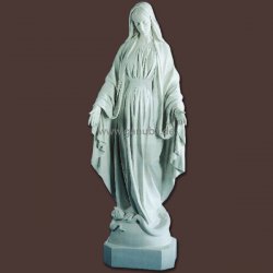 Heiligenfigur Madonna segnend als Gartenfigur oder Grabschmuck