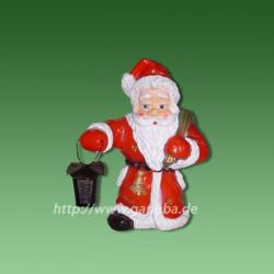 Weihnachtsdekofigur Weihnachtsmann mit Lampe