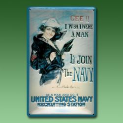 Blechschild Join the Navy