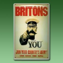 Reklameschild Britons wants you
