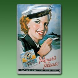 Reklameschild Players Navy Cut - Woman