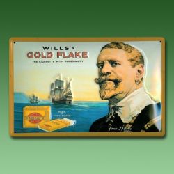 Werbeschild Gold Flake