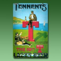 Werbeschild Tennents Golf