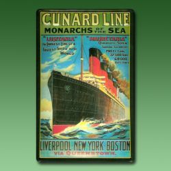 Blechwerbeschild Cunard Line