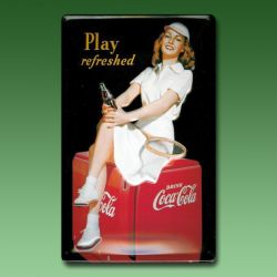 Reklameschild Coca Cola - Tennis Girl