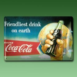 Reklameschild Coca Cola - Friendliest Drink