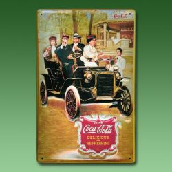 Reklameschild Coca Cola - Antique Car