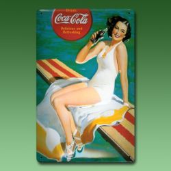 Reklameschild Coca Cola - Pool