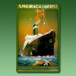 Nostalgie-Blechschild American Line