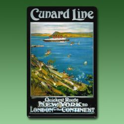 Werbeblechschild Cunard Line