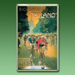 Metallschild - Biciclette Milano
