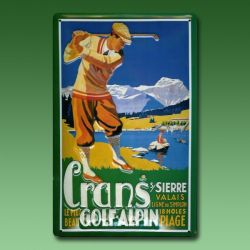 Werbeschild - Crans Golf