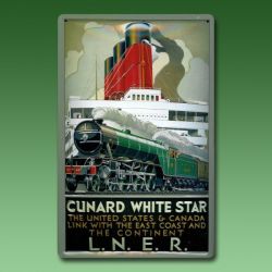 Nostalgisches Blechschild Cunard White Star