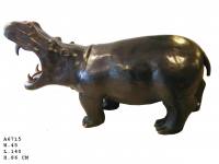 Garten-Skulptur Nilpferd aus Bronze
