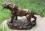 Garten-Figur Tiger aus Bronze